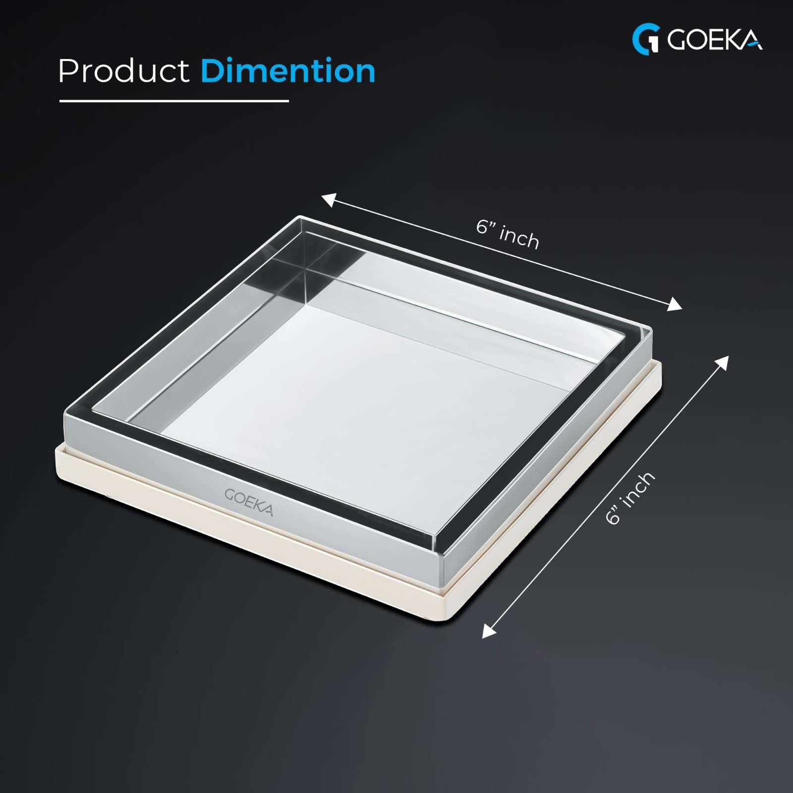 bathroom floor drain solution installed tile insert drainer GOEKA