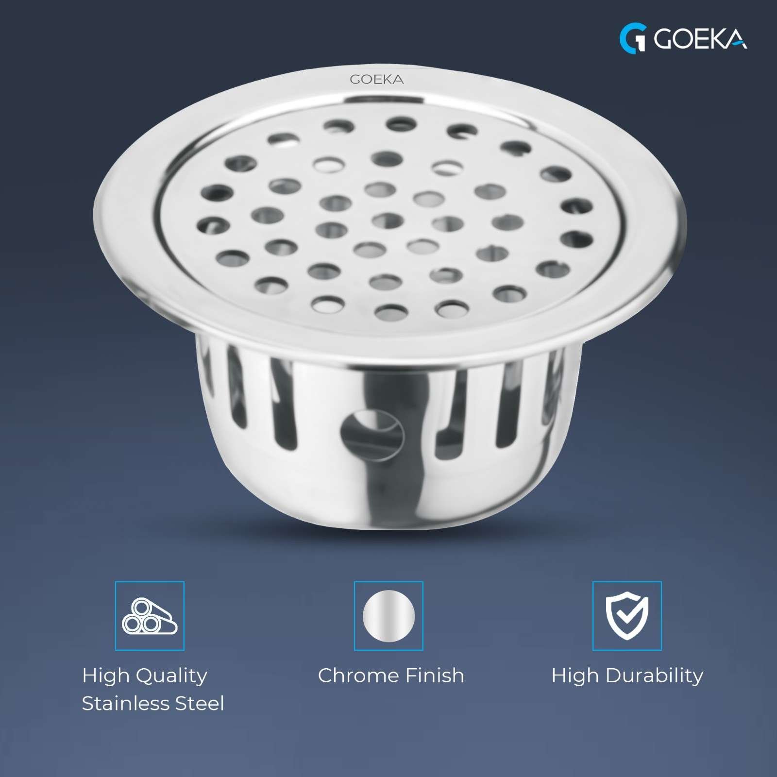 Anti cockroach trap round 5 inch SS 304 floor drain for bathroom