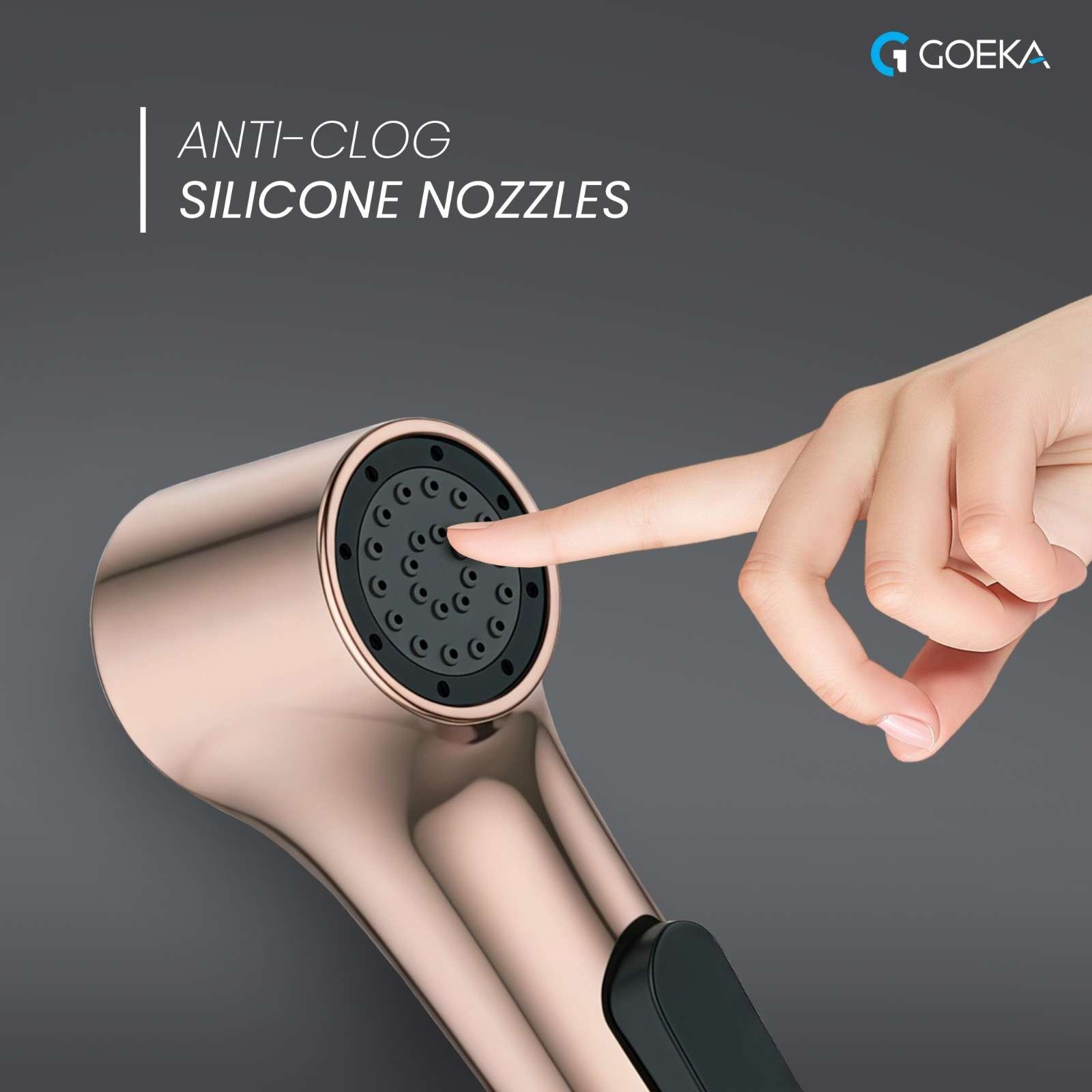 GOEKA health faucets set with stainless steel hose and wall hook