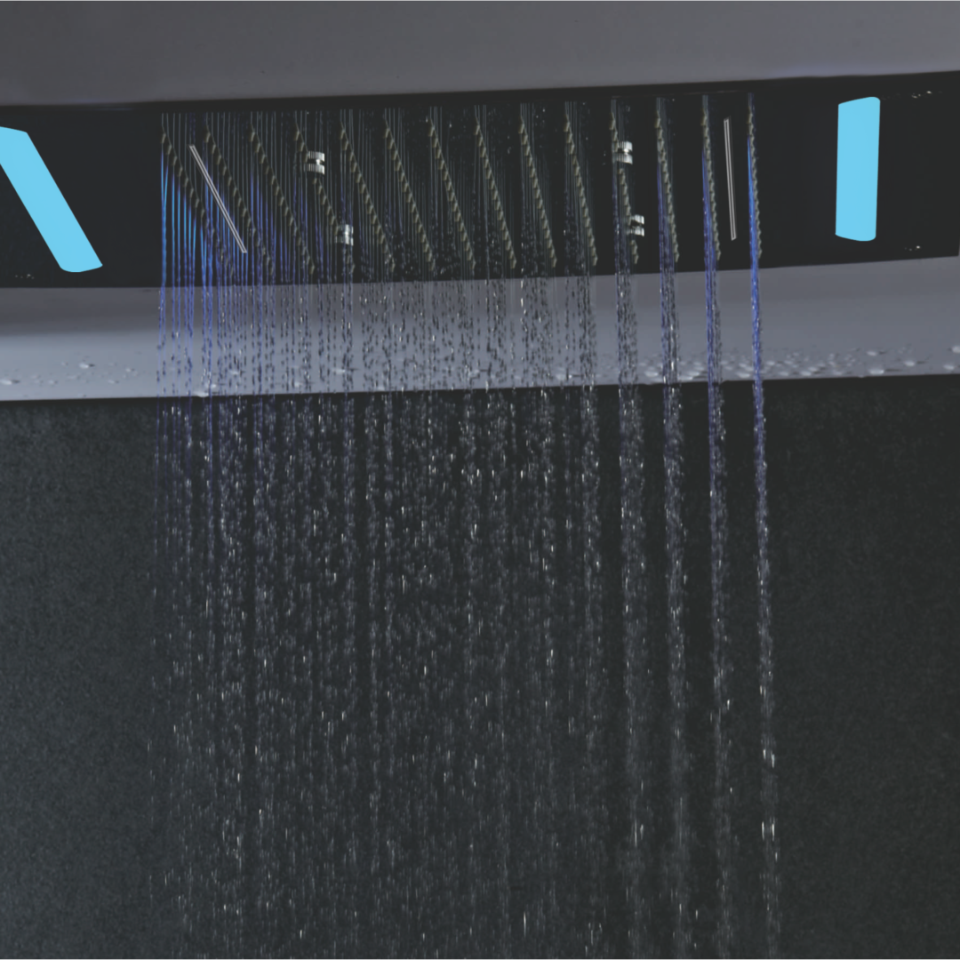 LED CEILING RAIN SHOWER 3 FUNCTION 8270 BLACK (650mm x 450mm)