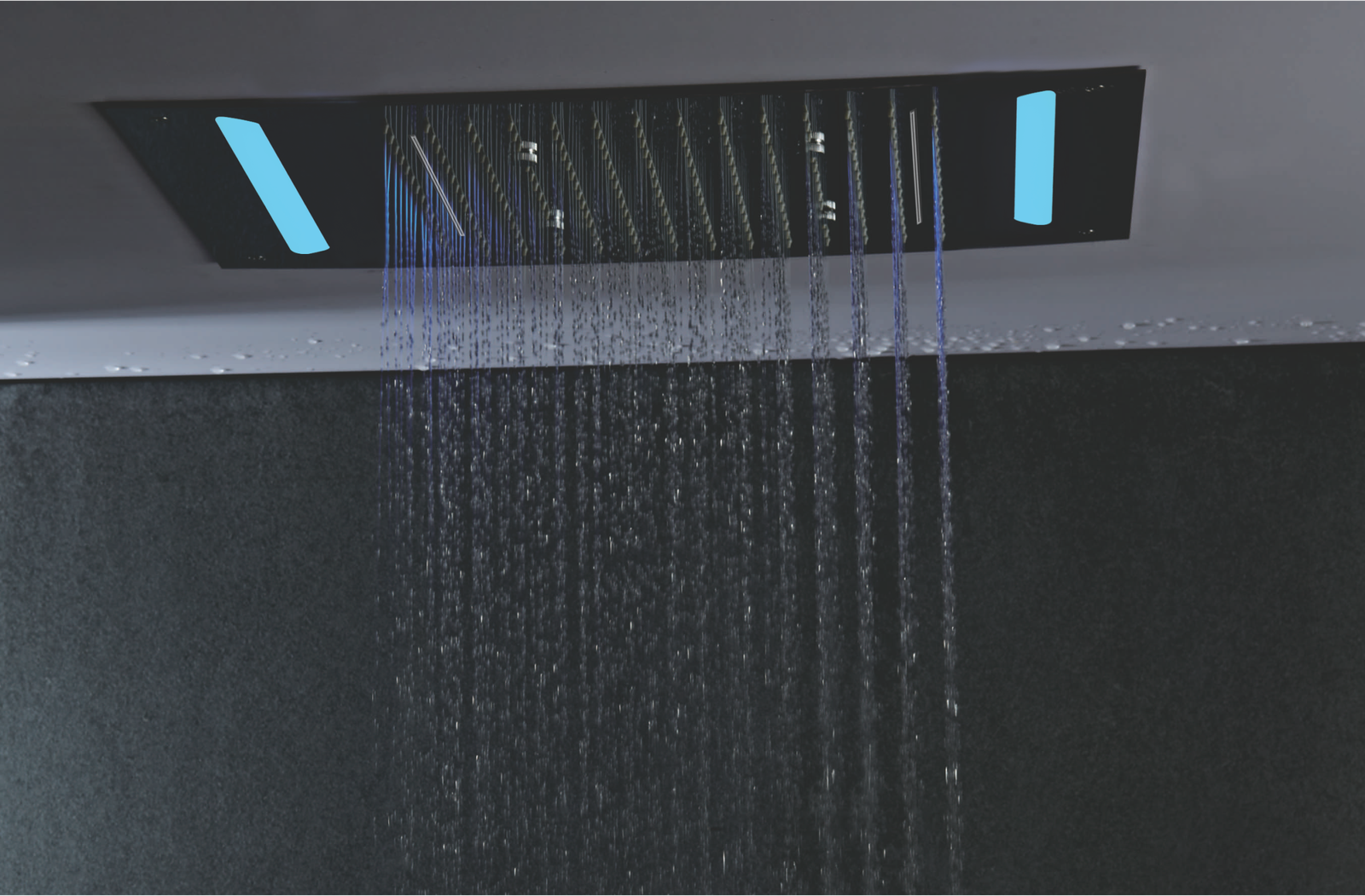 LED CEILING RAIN SHOWER 3 FUNCTION 8270 BLACK (650mm x 450mm)