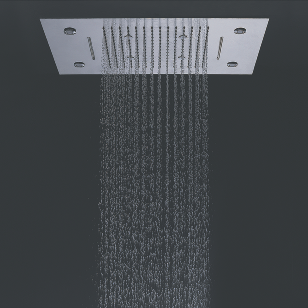 LED CEILING RAIN SHOWER 3 FUNCTION 8272 Chrome (600mm x 400mm)