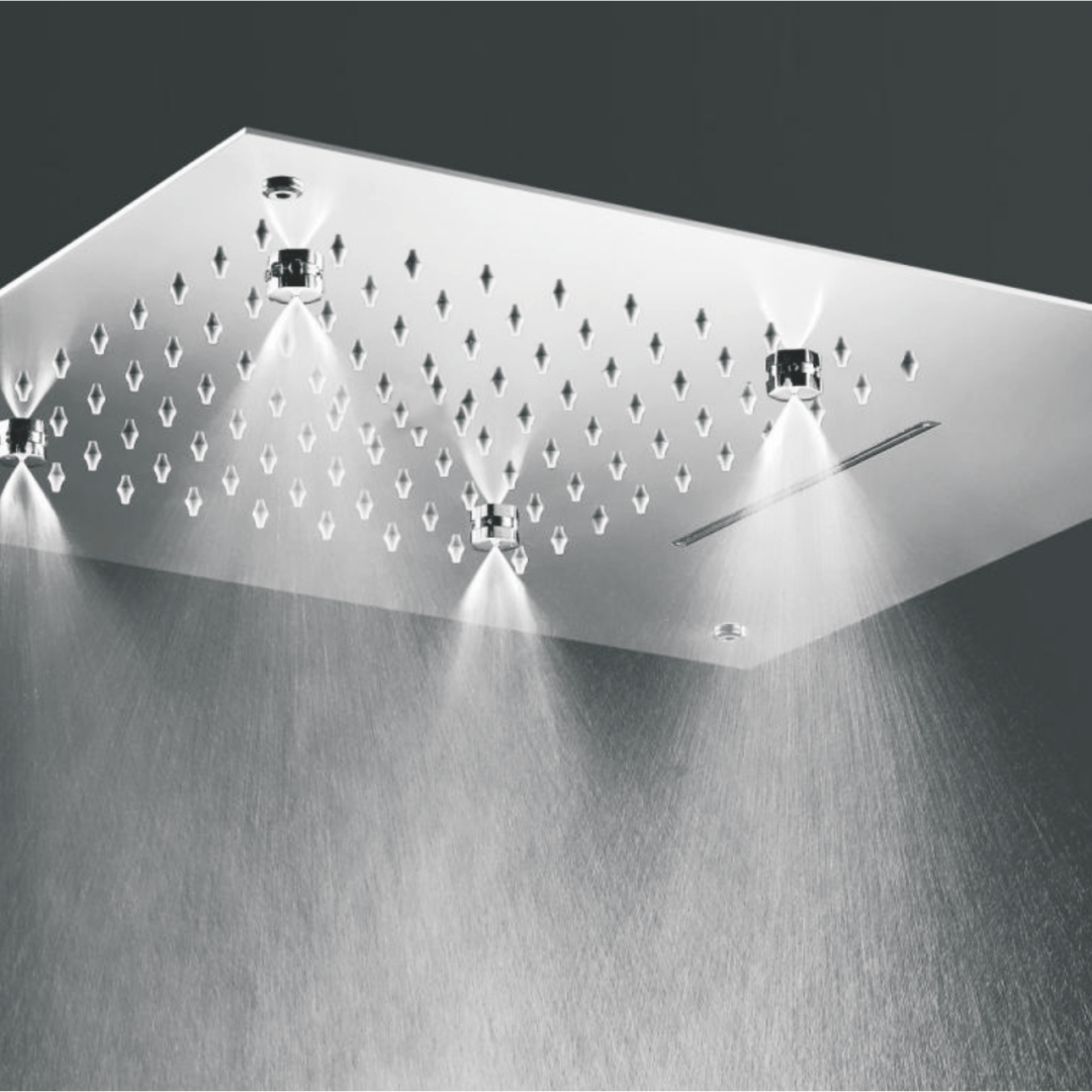 CEILING RAIN SHOWERS SS 304 THREE FUNCTION 8280 Chrome (400mm X 450mm)