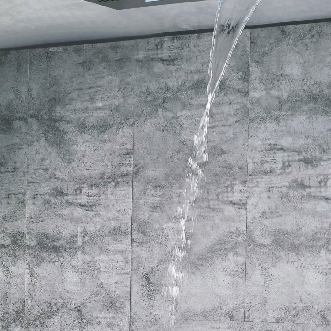 LED CEILING RAIN SHOWER WITH BLUETOOTH SPEAKER (4 FUNCTION) 8283 Chrome (700mm x 380mm)