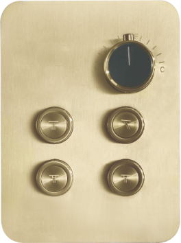 4 Way Click Button Diverter with Flow Control TDC-11 BG