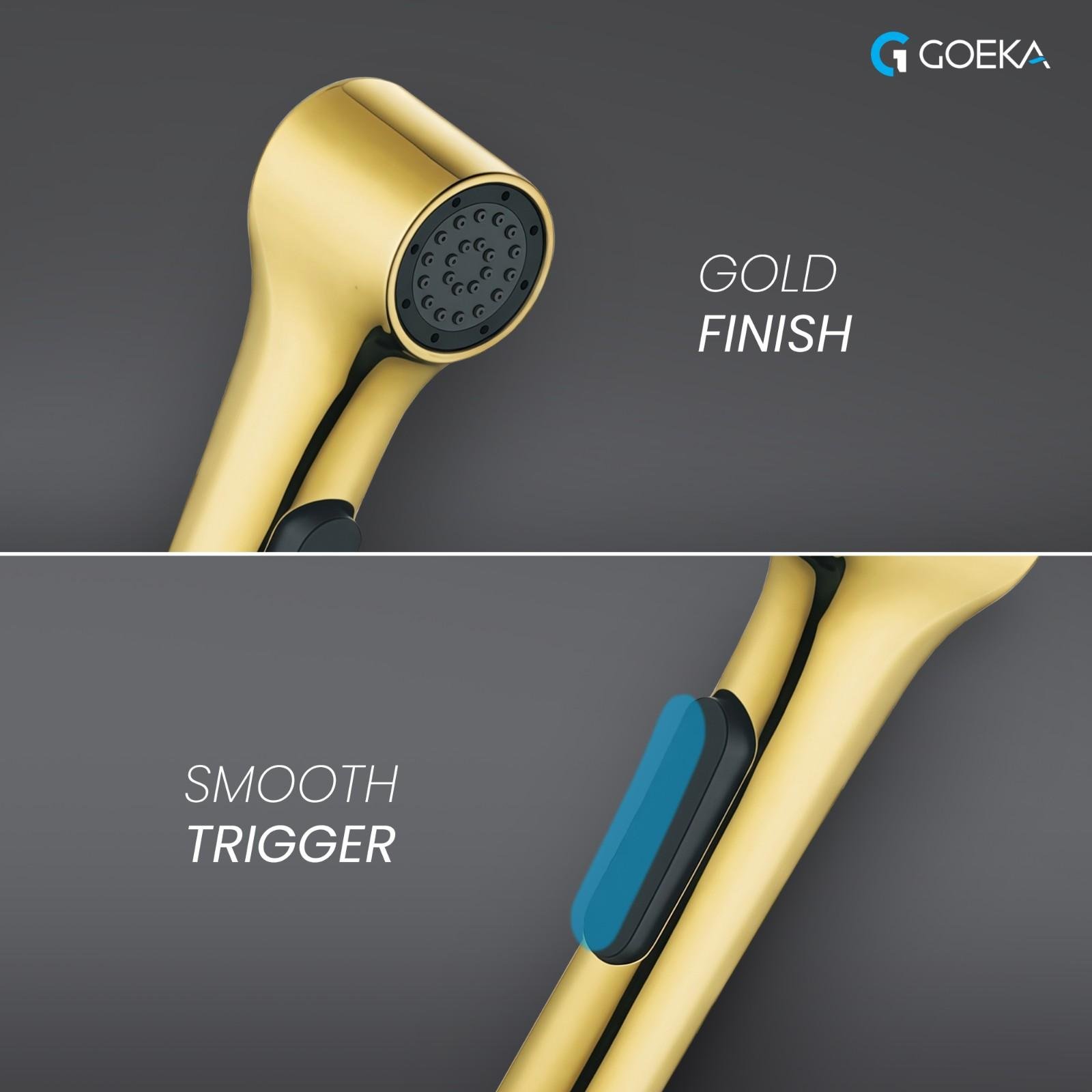 Gold color health faucet set