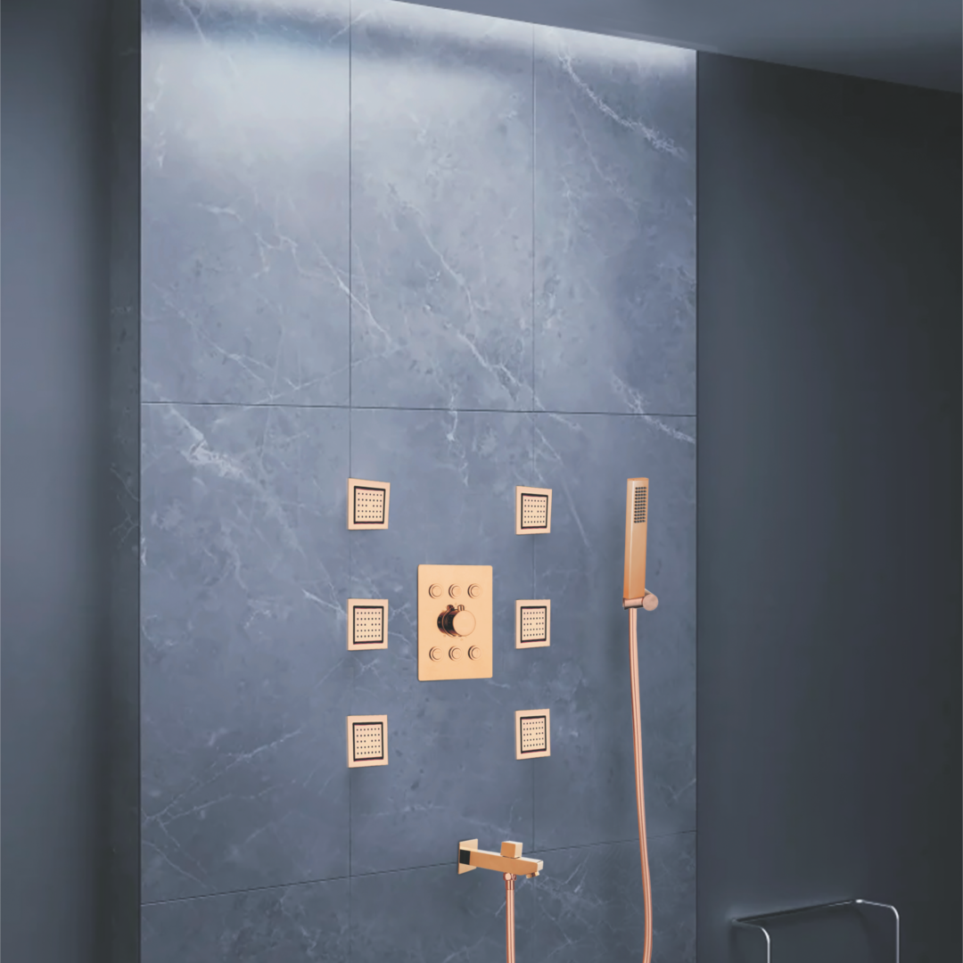 Ceiling Shower 3 Function (26”x18”) Six Way Click Diverter