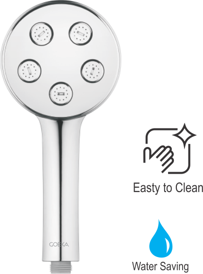 Cross Flow Hand Shower with 1.5mtr SS Tube & ABS Hook   HS-2712