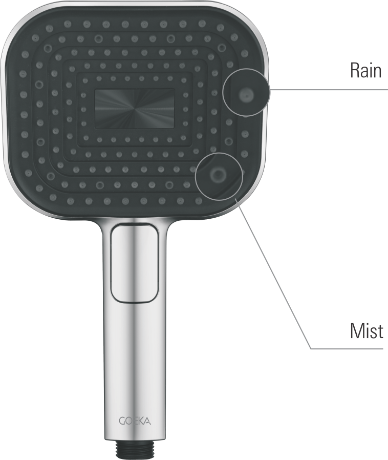 Steppo Multi Function Hand Shower with 1.5mm SS Tube & Hook  HS-802