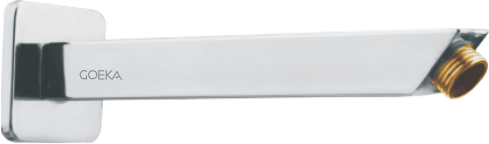 GOEKA 9 inch SS 304 Square Arm with Brass Thread | Long Stainless Steel Shower Arm | Modern & Durable Design