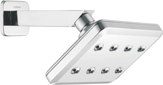 Rectangular Mist  with 6” SS 304 Arm & Flange  SH-408 S (100mm x 125)