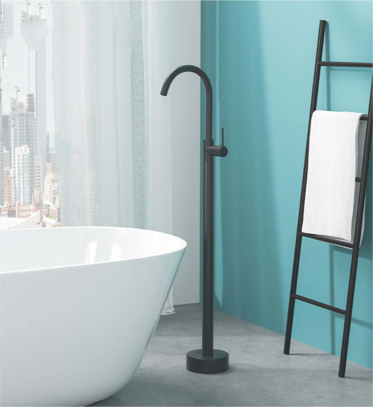 Floor Mounting Mixer for Free Standing Basin/Bath Tub  SL-1002 B