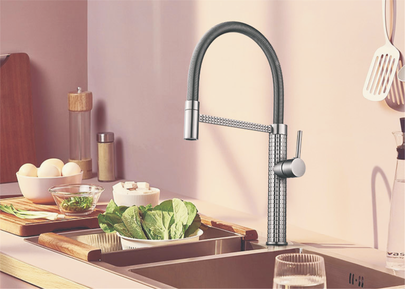 Kitchen Sink Mixer with Flexible Spout SL-1009 C