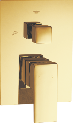 GOEKA Two Way Diverter in gold finish for bathroom