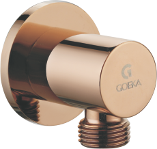 GOEKA Rose Gold Shower Wall Outlet | Brass Hand Shower Connector | Elegant Finish & Leak Proof Fitting