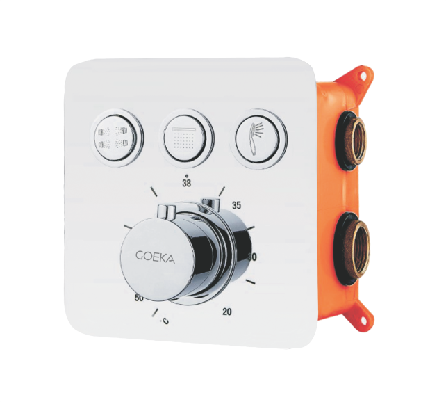 3 Outlet Thermostatic Diverter 2 inlet Hot & Cold TDC-06C