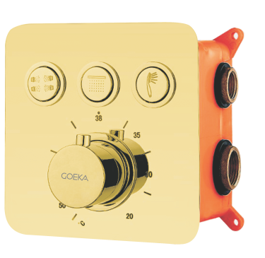 3 Outlet Thermostatic Diverter 2 inlet Hot & Cold TDC-06 G