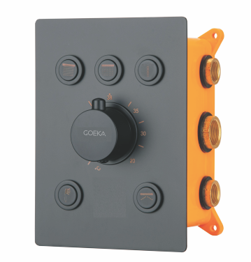 5 Outlet Thermostatic Diverter 2 inlet Hot & Cold TDC-08B