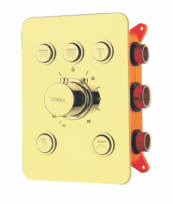 5 Outlet Thermostatic Diverter 2 inlet Hot & Cold TDC-08G