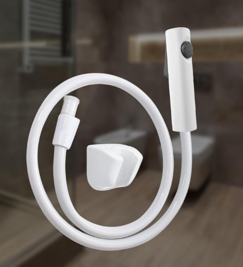 White Finish Health Faucet  1M PVC Tube