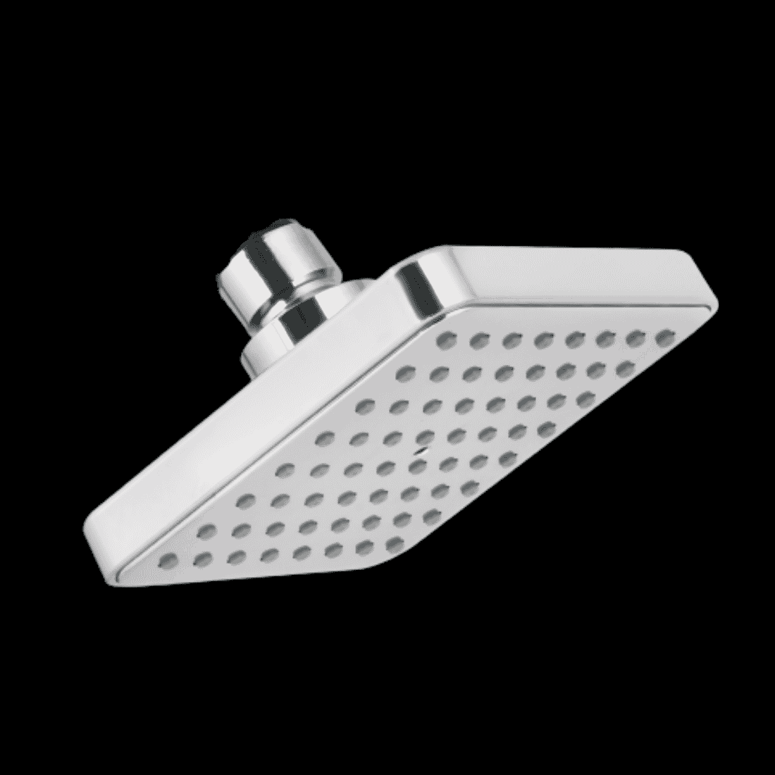 Alt Text: GOEKA Cuba CP Air Effect 100mm square ultra slim chrome shower head for modern bathrooms
