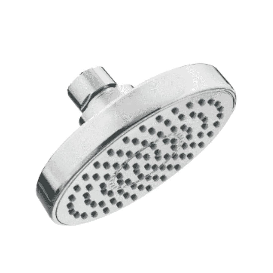 GOEKA Jak Air CP chrome overhead shower head with air effect technology, 105mm round design, water saving high pressure bathroom shower accessory.