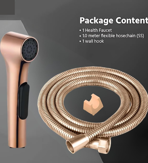 Rose Gold Finish Health Faucet with 1M SS Tube 