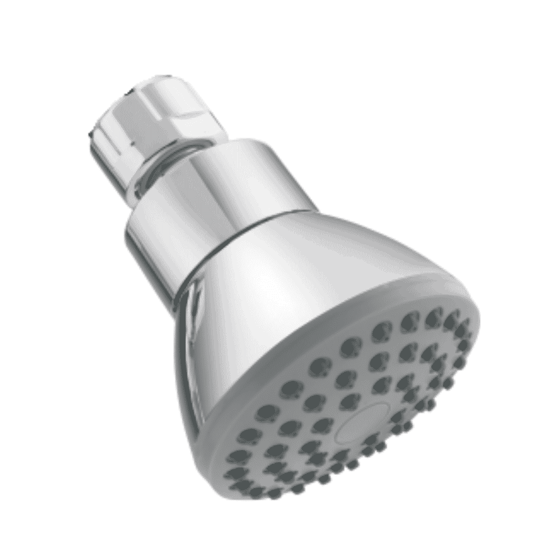 GOEKA Eco Shower Only Shower 60mm round chrome finish shower head installed in a compact modern bathroom.