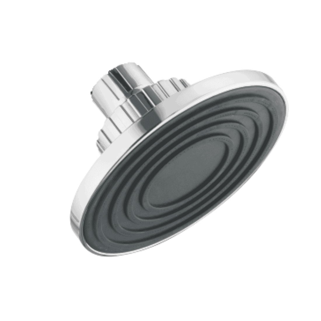 GOEKA Globe Mini Shower Only Shower 100mm with black and chrome round shower head installed in a modern compact bathroom.