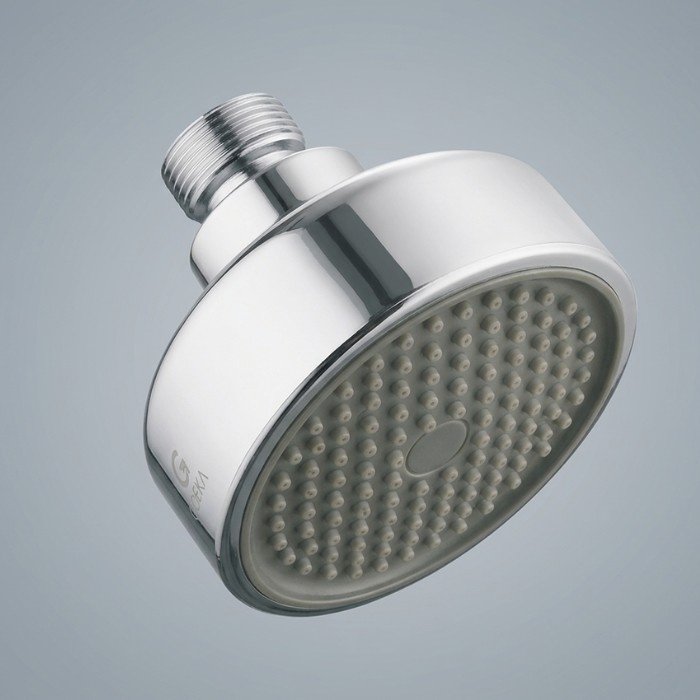 GOEKA Bella 92mm round chrome overhead shower head for bathroom with compact and modern design