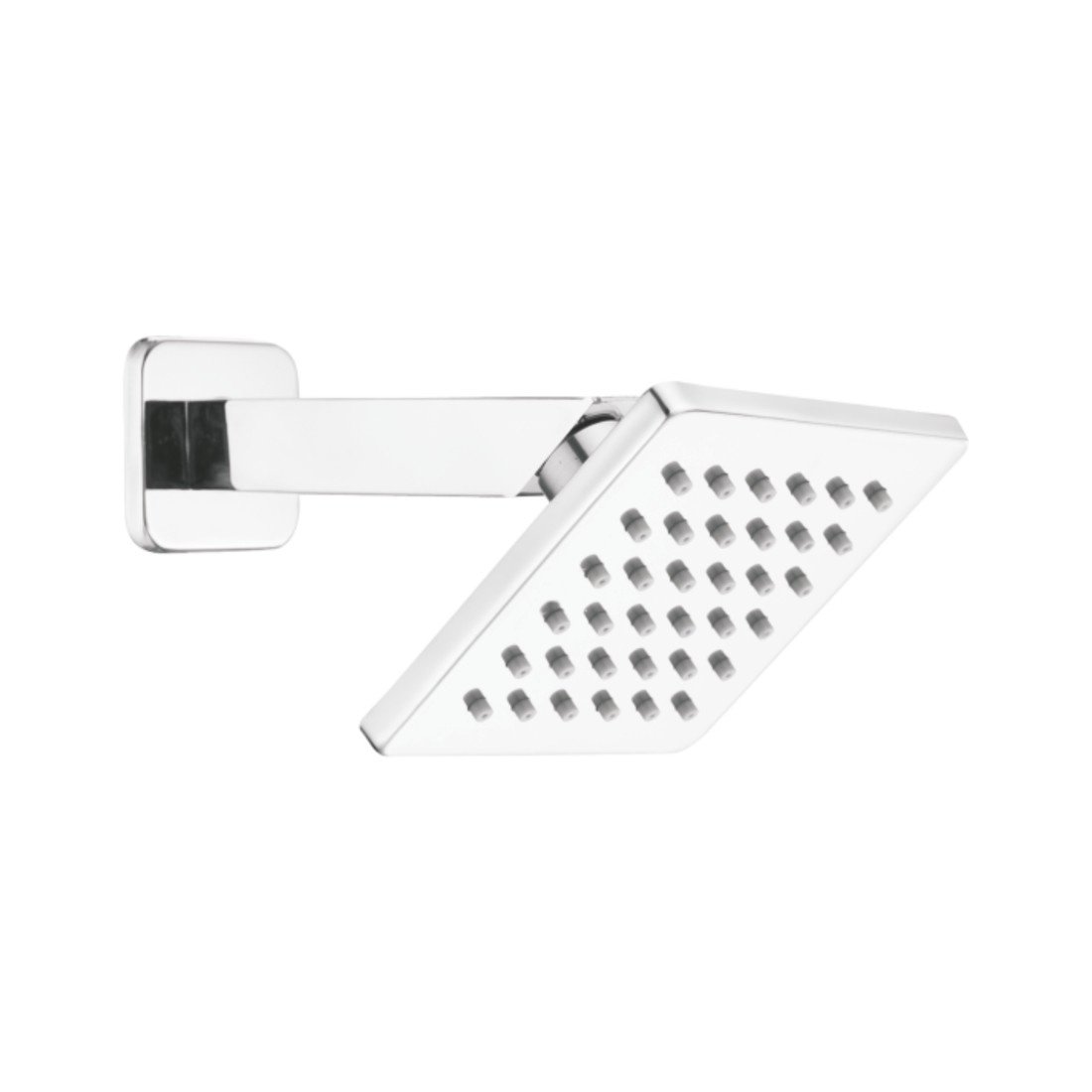 GOEKA Grace Shower SS with Arm 100mm. Ultra slim square shower head with SS 304 arm, smooth water flow, and modern design.