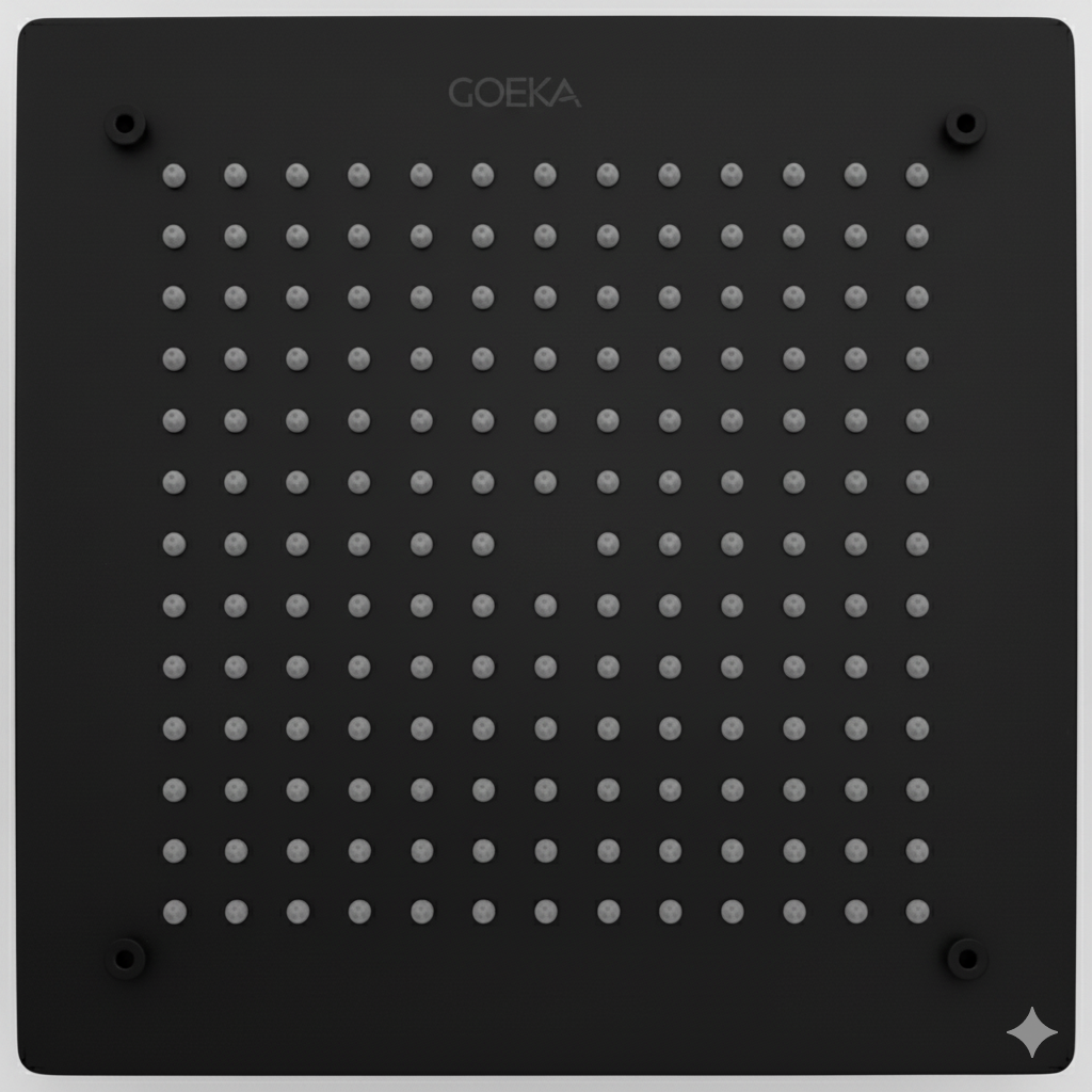 CEILING RAIN SHOWER (SS 304) SINGLE FUNCTION GK-6060 BLACK  (600mm X 600mm)