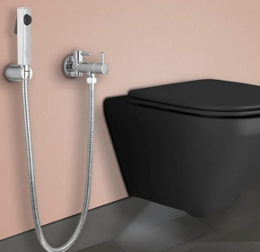 Harmony Chrome Finish Health Faucet with 1mtr SS Tube & ABS Hook