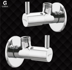 SS Angle Valve for Bathroom & Kitchen | Stainless Steel Angle Cock with Flange Connection | Wall Mounted Chrome Finish | Durable & Leak-Proof | Pack of 2