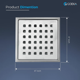 Fire Square Flat Cut Floor Drain