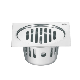 Classic Square Flat Cut Floor Drain 5x5 Inch