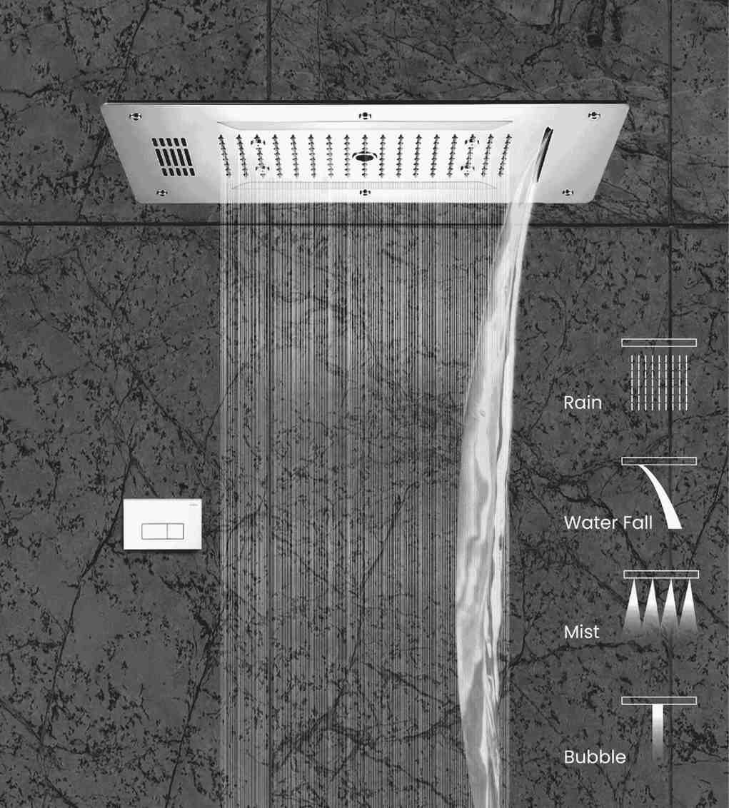 rain shower head for modern bathrooms